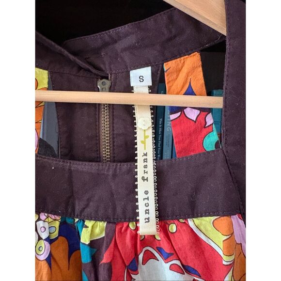 Vintage Uncle Frank Retro Multicolor Floral Mini Dress Size Small - Picture 4 of 6